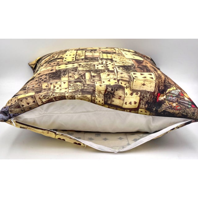 Cole & Son Fornasetti "House of Cards" Silk Down Throw Pillow, 20 Inches For Sale - Image 12 of 14