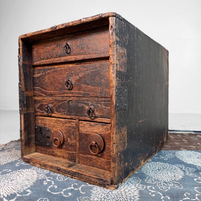 Contemporary Small Japanese Calligraphy Drawer Chest, 1900s For Sale - Image 3 of 16