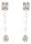 Modernist 1.08ct Mixed Cut Diamond Teardrop Chain Earrings in 14k White Gold- A Pair For Sale