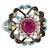 Early 20th Century Antique Edwardian Enamel Ring Vintage 14k Yellow Gold Seed Pearls size 3 For Sale