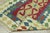 1970s Boho Style Turkish Vintage Hand Knotted Geometric Design Oushak Kilim Rug For Sale - Image 9 of 10