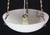 1950s French Art Deco White Alabaster Pendant Light With Dark Veining For Sale - Image 10 of 16