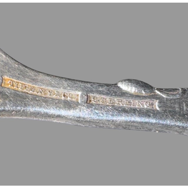 Early 20th Century Antique Tiffany & Co Sterling Silver Nursery Rhyme Little Bo Peep Youth Fork For Sale - Image 5 of 6