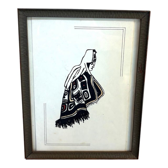 1981 Manook Alaskan Woman Print For Sale