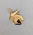 1970s Vintage 1970s Signed Crown Trifari Goldtone Origami Rabbit Brooch For Sale - Image 5 of 7