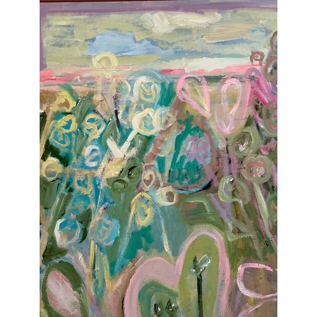 Contemporary Wildflowers , Original Painting by Julie Magardino For Sale - Image 3 of 4
