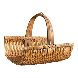 Wicker Basket Magazine Holder For Sale