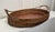 Vintage Monumental Oval Wicker Rattan & Wood Double Handled Tray For Sale - Image 9 of 9