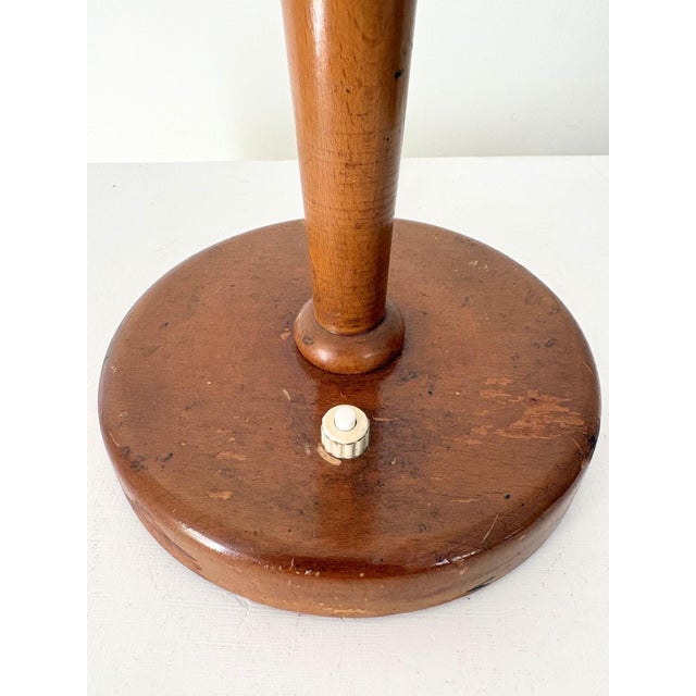 1920s Art Deco Table Lamp in Wood, France, 1920 For Sale - Image 5 of 7