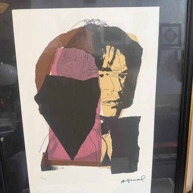 Pop Art A 21st Century Framed Pop Art Mick Jagger 42/100 Lithograph by Andy Warhol For Sale - Image 3 of 11