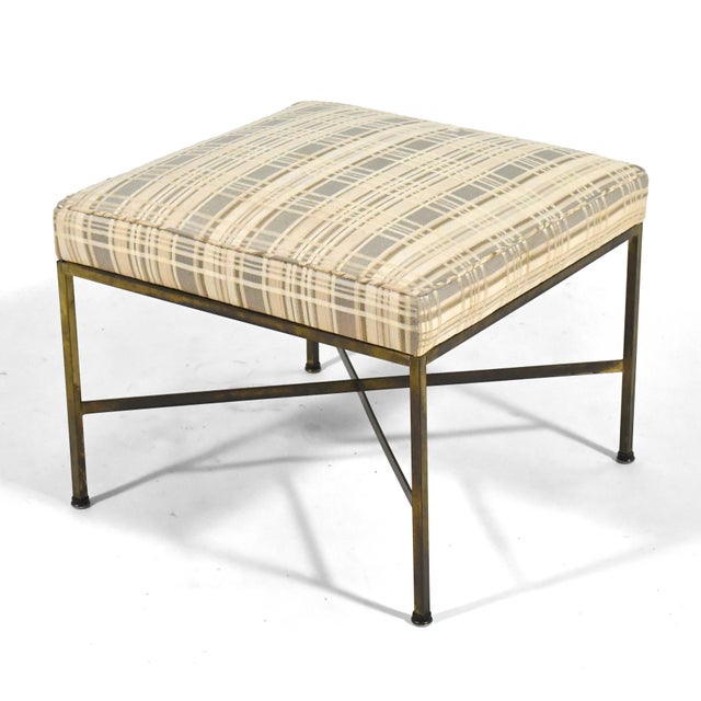 Paul McCobb Paul McCobb Brass X Base Stool For Sale - Image 4 of 7