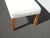 Modern White Bed Side Bench With Brown Legs & Designer Fabric For Sale In Los Angeles - Image 6 of 12