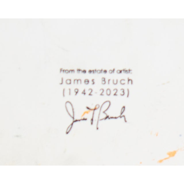 Paper Abstract Mixed Media Painting by James L. Bruch For Sale - Image 7 of 9