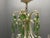 Opaline Glass Beaded Chandelier in Pastel Blue and Green Crystal Drops, 1950s For Sale - Image 9 of 15