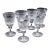 Set of 6 Vintage Claret Glasses, Swedish, Crystal Wine Goblet, Afors Centenary For Sale