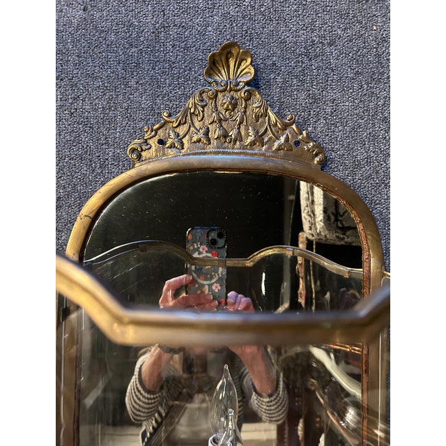 1980s Vaughn Brass & Curved Plexiglass Wall Lanterns - a Pair For Sale In Philadelphia - Image 6 of 11