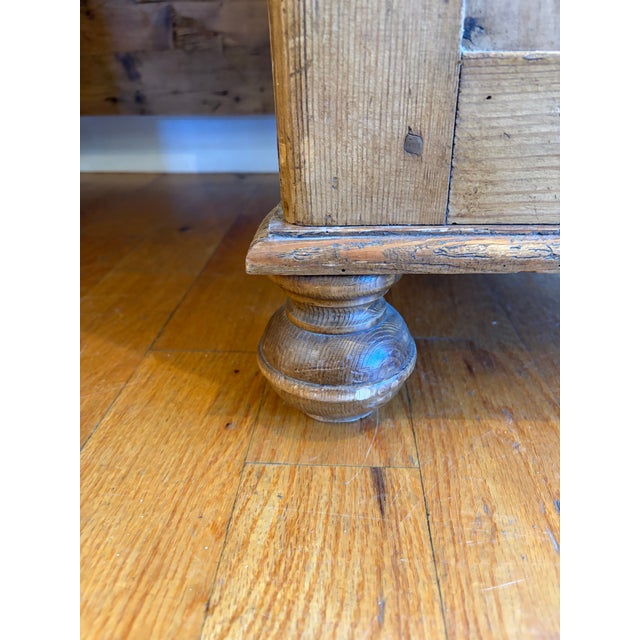 Wood Antique European Pine Desk For Sale - Image 7 of 12