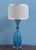 Pair of Bespoke Modern Murano Blue Lamps For Sale - Image 10 of 12
