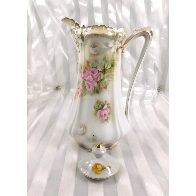 White Late 18th Century Reinhold Schlegelmilch Rs Prussia Chocolate Pot With Metallic Accents For Sale - Image 8 of 12