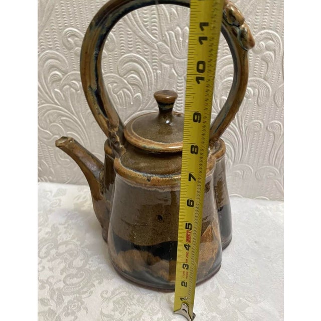Large Vintage Handmade Bob Nichols Studio Art Pottery Tea Pot For Sale - Image 12 of 12
