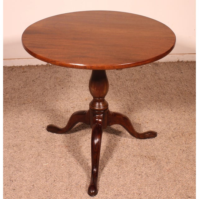 Antique English Mahogany Tripod Table For Sale - Image 9 of 9