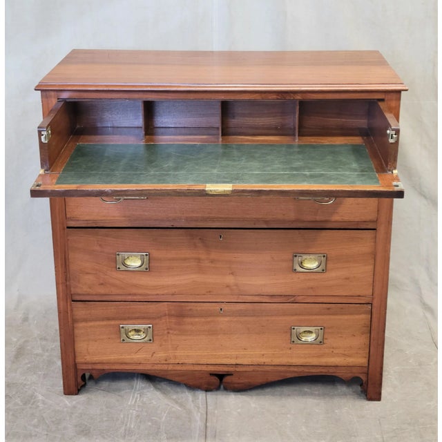 Antique Scottish or English Campaign Butler's Desk Chest of Drawers (Rl ...