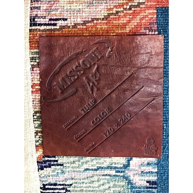 Handmade Missoni Rug with Decor Tulip, 1993 For Sale - Image 12 of 13