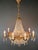 Brass Antique Oval Crystal Chandelier Louis XVI Revival Empire Style Brass 12 Lights For Sale - Image 8 of 13