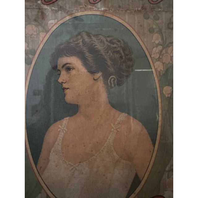 Antique Cumfy-Cut Ladies’ Underwear Advertising Box, Framed For Sale - Image 4 of 10