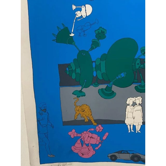 Renato Volpini, Useless Characters and Machines, Lithograph For Sale - Image 4 of 8