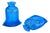 Vintage Bag-Shaped Vases in Sea Blue Murano Glass from Cenedese Glassworks, Italy, 1970s, Set of 2 For Sale