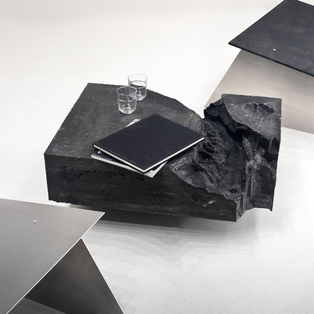 Black Concrete Sculptural Table by Case Studios For Sale - Image 4 of 9
