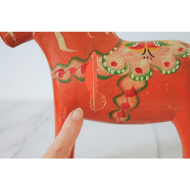Vintage Traditional Swedish Dala Horse Figure For Sale - Image 12 of 12