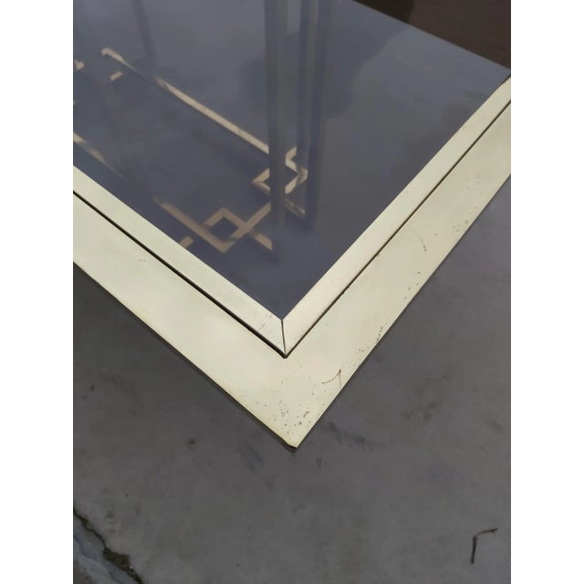 Metal Maison Jensen Style Brass Dining Table from Belgo Chrom / Dewulf Selection, 1983 For Sale - Image 7 of 8