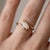 Contemporary Genuine White Opal Engagement Ring | October Birthstone Ring | Minimalist Twist Band Dainty Stacking Ring Us 7 For Sale - Image 3 of 3