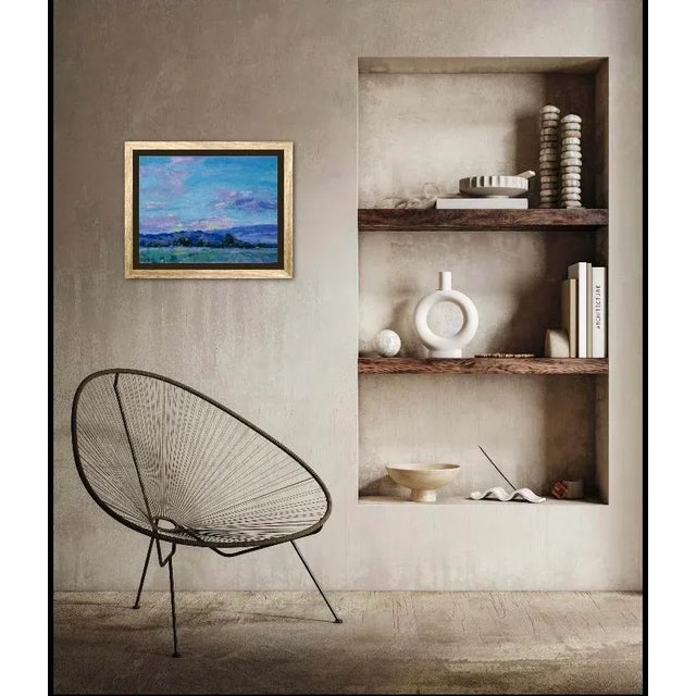 Quiet Places & Skyscapes — Creamsicle Sky, Nevada (Original Oil Painting) For Sale - Image 9 of 12