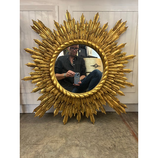 Gilt Starburst Mirror For Sale - Image 4 of 6