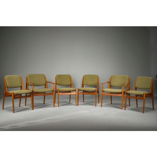 Danish Ella Chairs in Teak attributed to Arne Vodder for Vamo Sønderborg, 1960s, Set of 6 For Sale - Image 6 of 18