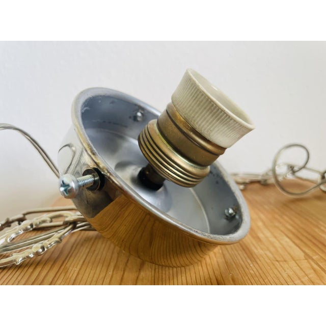 Large Mid-Century Modern Frosted Bubble Glass Hanging Light, 1960s For Sale - Image 9 of 12