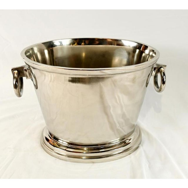 Metal French Silver Plated Champagne Cooler For Sale - Image 7 of 9