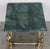 Italian Bronze Square Side Table With Green Marble Top, Circa 1845 For Sale - Image 4 of 9