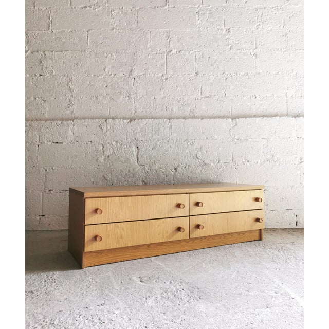 Mid-Century Modern German Lowboard in Beech, 1960s For Sale - Image 4 of 14
