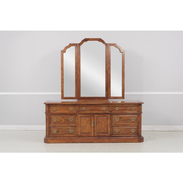 Age: Approx: 30 Years Old Details: Beveled Glass Dovetailed Drawer Construction High Quality Construction Raised Panel...