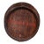 19th Century French Polished Iron and Oak Decorative Wine Barrel Top For Sale