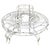 Circular White Steel Tree Bench Garden Seat For Sale - Image 12 of 12