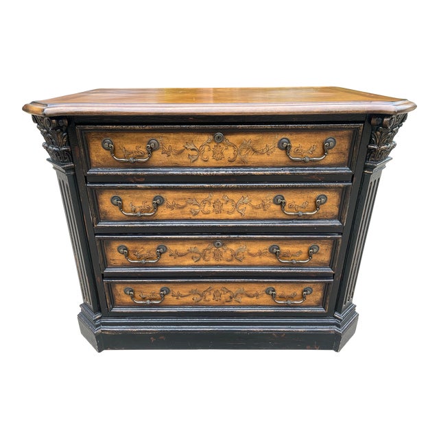 Hooker Furniture North Hampton Collection Ebonized Maple Lateral Filing Cabinet For Sale