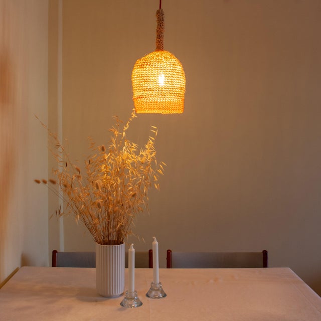 Textile Small Orange Rope Colors Lamp by Com Raiz For Sale - Image 7 of 11