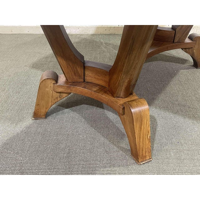 Art Deco Walnut Table in the style of Jules Leleu, 1930s For Sale - Image 13 of 16