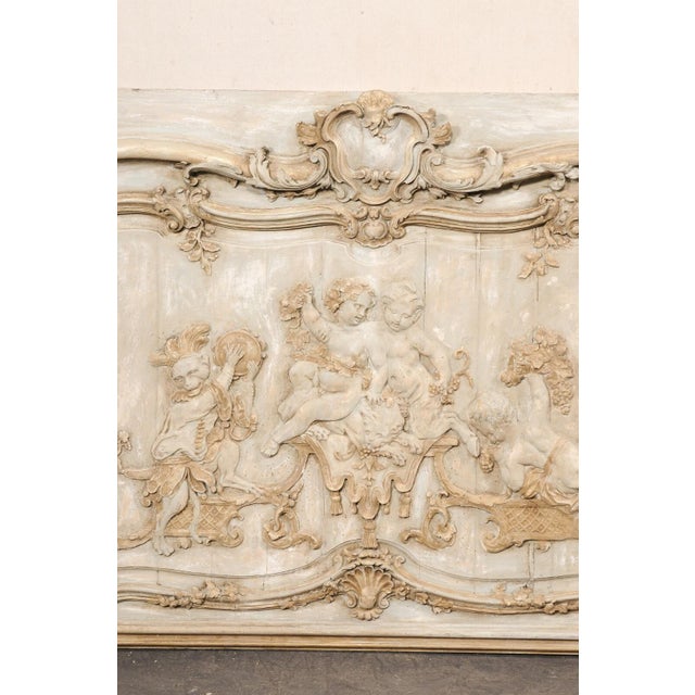 Wood 19th Century French "Putti" Panel, or Headboard! For Sale - Image 7 of 9