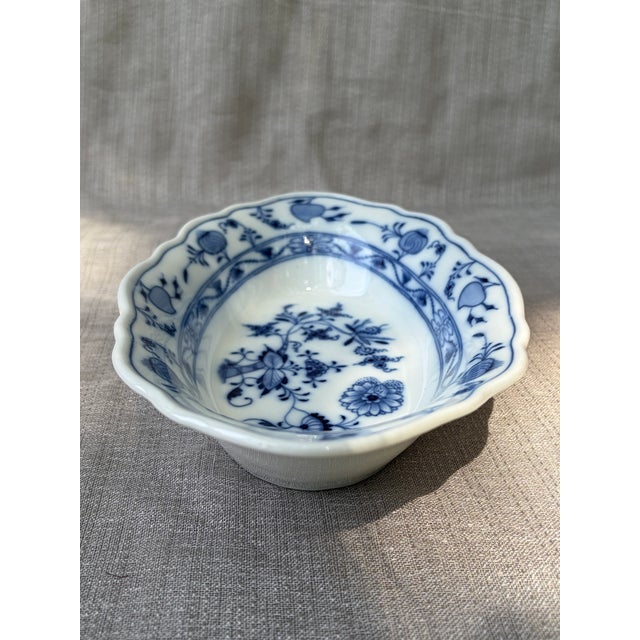 Vintage Hand Painted Blue Meissen Serving Dish For Sale - Image 12 of 15